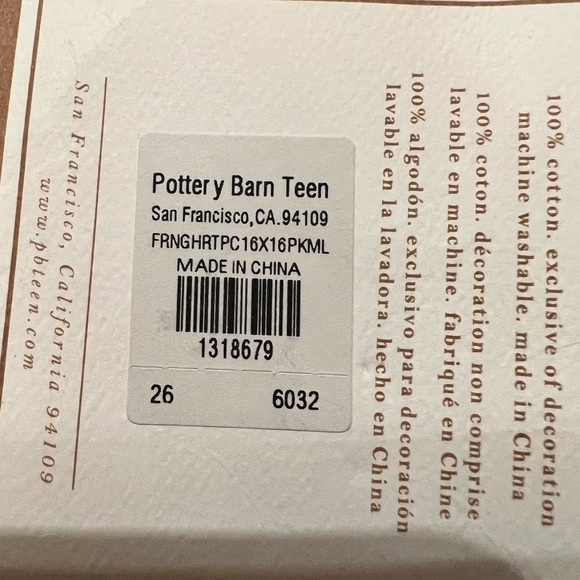 Pottery Barn Teen Frilly Fringe Pillow Cover - Picture 12 of 12